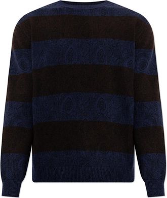 Etro Truien - Heren - Ronde hals truien - Blauw - XL - Truien & Vesten