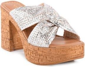 Seychelles Adorned Platform Sandal in Silver at Nordstrom Rack, Size 7.5