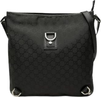 Gucci Pre-owned Nylon Crossbody Bag - Dames - Vintage Schoudertas - Zwart - ONE Size - Nylon - Vintage