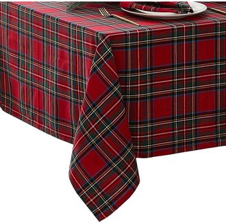 Elrene Stowe Tartan Holiday Plaid Rectangle Tablecloth