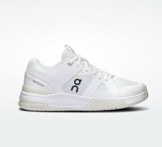 On Womens Roger Clubhouse Pro Running Shoes In White Ice