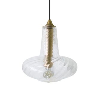 Tosel Suspensi&oacute;n vidrio bronce D30 cm