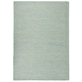 Berkfield Home Outdoor Flatweave Rug 200x280 cm Turquoise in Black | Size: Medium