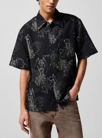 Our Legacy Mens Skeleton paisley boxy-fit shirt