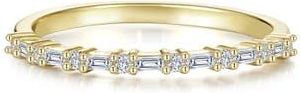 Lafonn Eden Minimalist Baguette Cut Simulated Diamond Ring in Gold at Nordstrom, Size 7