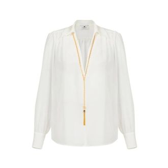 Elisabetta Franchi Mujer, Blusas y Camisas, Beige, Talla: S