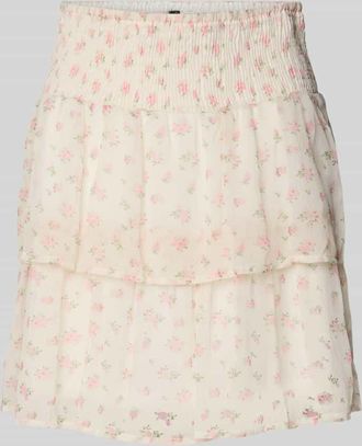 Vero Moda Ausgestellter Mini-Rock mit Allover-Muster Modell SMILLA in Offwhite, Gr&ouml;&szlig;e XS