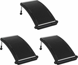 vidaXL Pannelli Solari Termici Curvi per Piscina 3 pz 110x65 cm vidaXL