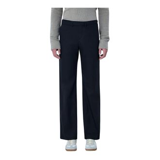 Rier Straight Trousers, male, Black, Size: M Tailored Trousers in Twill Weave