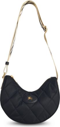 Burberry Horseshoe zwarte stoffen tas