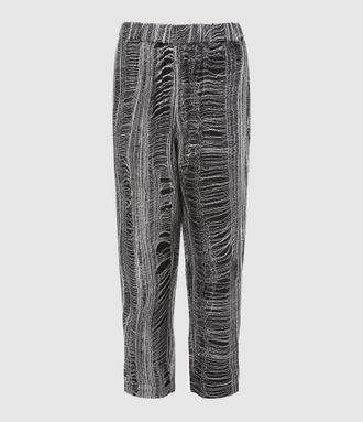 Raquel Allegra Pantalon Fez Noir Blanc, Capsule June