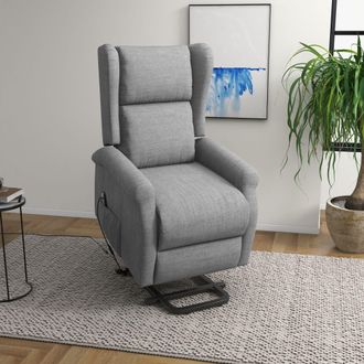 HOMCOM Riser & Recliner Chair Electric Reclining Chair with Remote Control in Grey