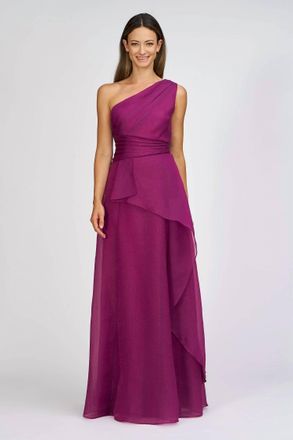 JS Collections Seraphina Organza Gown In Violet Rose
