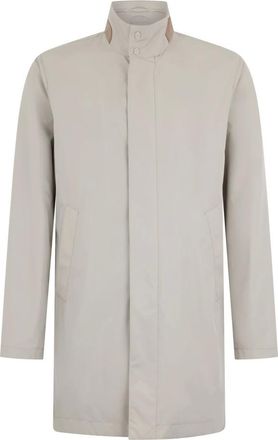 Herno Parkas, male, Beige, Size: L High Collar Coat