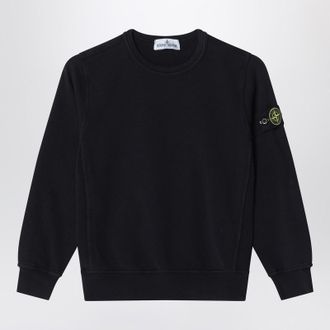 Stone Island Black cotton crewneck sweatshirt