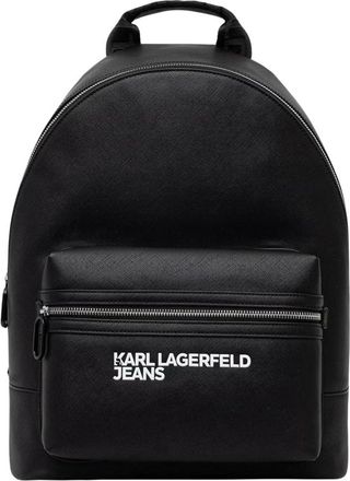Karl Lagerfeld Rugzak van gecoat kunstleer - Heren - Rugzakken - Zwart - ONE Size - Leer - Tassen