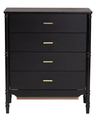 Baxton Studio Marisela Wood Chest Of Drawers With Handles