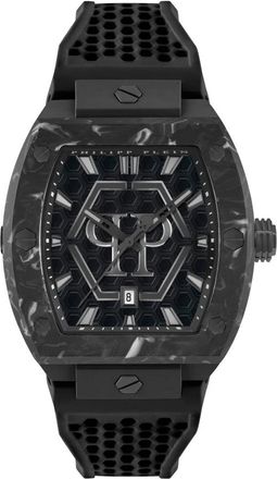 Philipp Plein Hexagon Phantom Herenhorloge - Heren - Horloges - Zwart - ONE Size - Accessoires