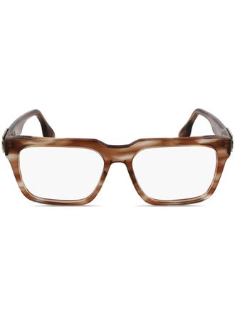 Victoria Beckham rectangle-frame glasses - Brown