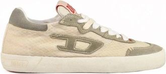 Diesel Strakke Sneakers - Dames - Sneakers - Beige - 36 EU - Leer - Schoenen
