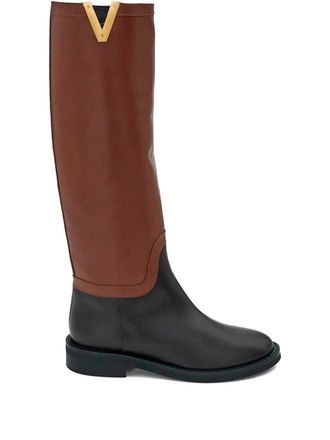 Via Roma 15 35 mm laarzen met logodetail - Bruin