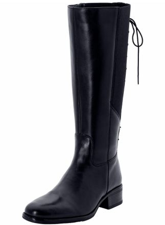 Sheego Weitschaftstiefel SHEEGO, Damen, Gr. 37, XXL-Schaft, schwarz, Glattleder, Leder, Schuhe Weitschaftstiefel