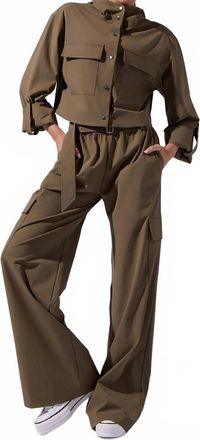 Heroine Sport Ava Cropped Jacket In Safari