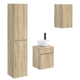 vidaXL Juego De Muebles De Ba&ntilde;o 3 Uds. Roble Sonoma 33 X 34,5 X 160 Cm Vidaxl