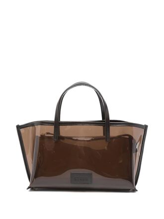 Staud Borsa tote trasparente - Marrone
