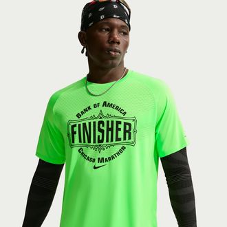Nike Mens Stride Dri-FIT ADV Short-Sleeve Running Top in Green | IQ0328-398