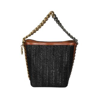Stella McCartney Tweed Handtas met Kettinghandvat - Dames - Handtassen - Zwart - ONE Size - Tweed - Tassen