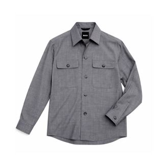 HUGO BOSS Hugo, Casual Shirts, male, Gray, Size: XL P-Carper-OS-WG-262 Overshirt