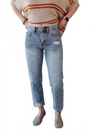 Kancan Francine Straight Leg Jeans In Blue