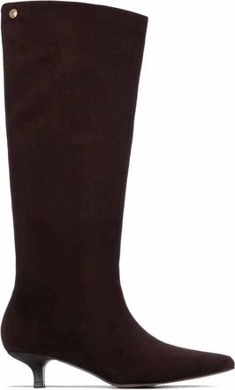 Xti Womens Pointed Toe Suede Tall Boots In Brown