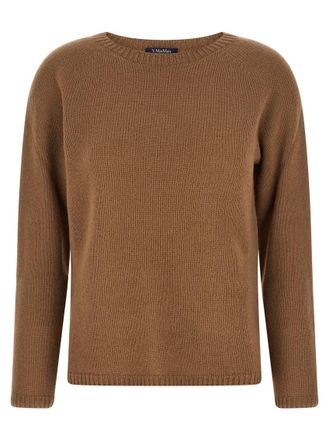 Max Mara Brown Knitted Round Neck Sweater