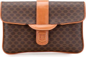 Celine Pre-owned Womens Clutch Allover Printed Design - Brown Textile - One Size