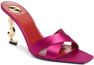 Saint Laurent Opyum Slide Sandal in Brown at Nordstrom, Size 9.5Us