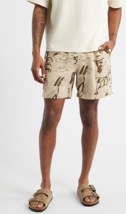 OAS Poplan Porto Linen Drawstring Shorts in Beige at Nordstrom, Size Xx-Large