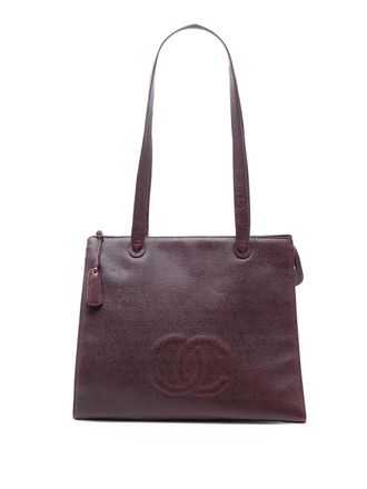 Chanel 1997-1999 CC Caviar tote bag - Red