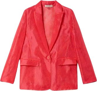 Twinset Dames, Jassen, Rood, Maat: 2XL Poliester