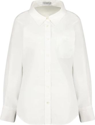 Stella McCartney Cotton Poplin Shirt - Dames - Overhemden - Wit - M - Katoen - Overhemden
