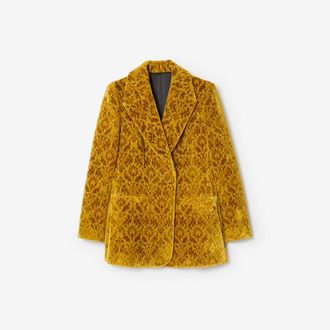 Burberry Baroque Velvet Blazer, Size: 02