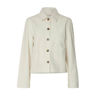 Selected Dames, Jassen, Beige, Maat: XS Denim
