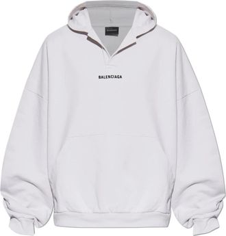 Balenciaga Back Hoodie - Heren - Hoodies - Grijs - L - Katoen - Hoodies & sweatvesten