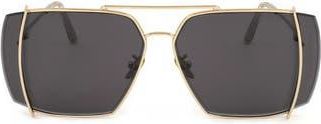 Retro Superfuture 69mm Mask Sunglasses in Gold at Nordstrom Rack