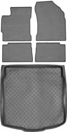 OEM Juego De Alfombrillas De Goma Para Coche Y Alfombrilla Para Maletero Para Toyota Auris Ii Kombi (2013-2018)