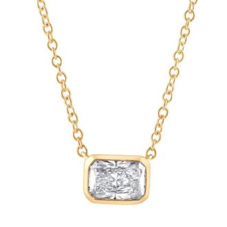 Grown Brilliance 14KT Yellow Gold 0.60 Carat Lab Grown Diamond Pendant Necklace for Women