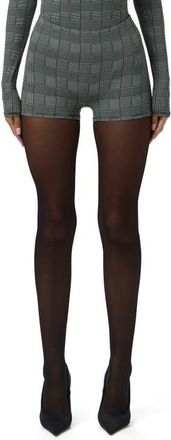 Naked Wardrobe Naked Houndstooth Check Hot Shorts in Houndstooth Plaid at Nordstrom, Size X-Small