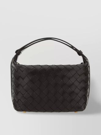 Bottega Veneta mini wallace handbag in dark nappa leather