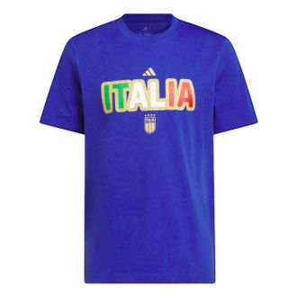 adidas World Cup 26 Italy Home Graphic T-Shirt Semi Lucid Blue KG3084